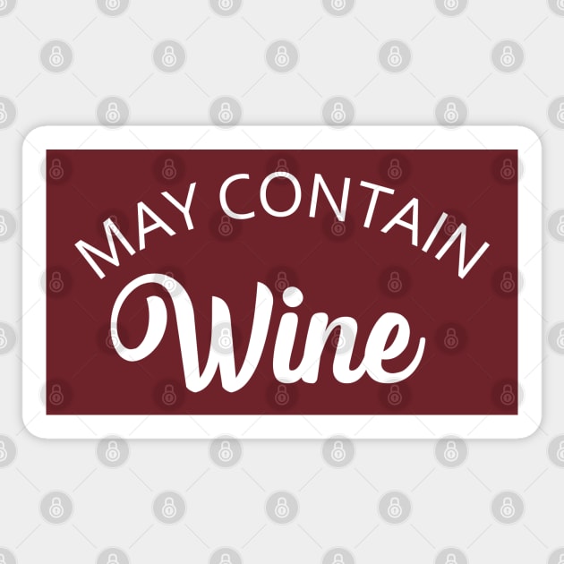 May Contain Wine Sticker by jverdi28